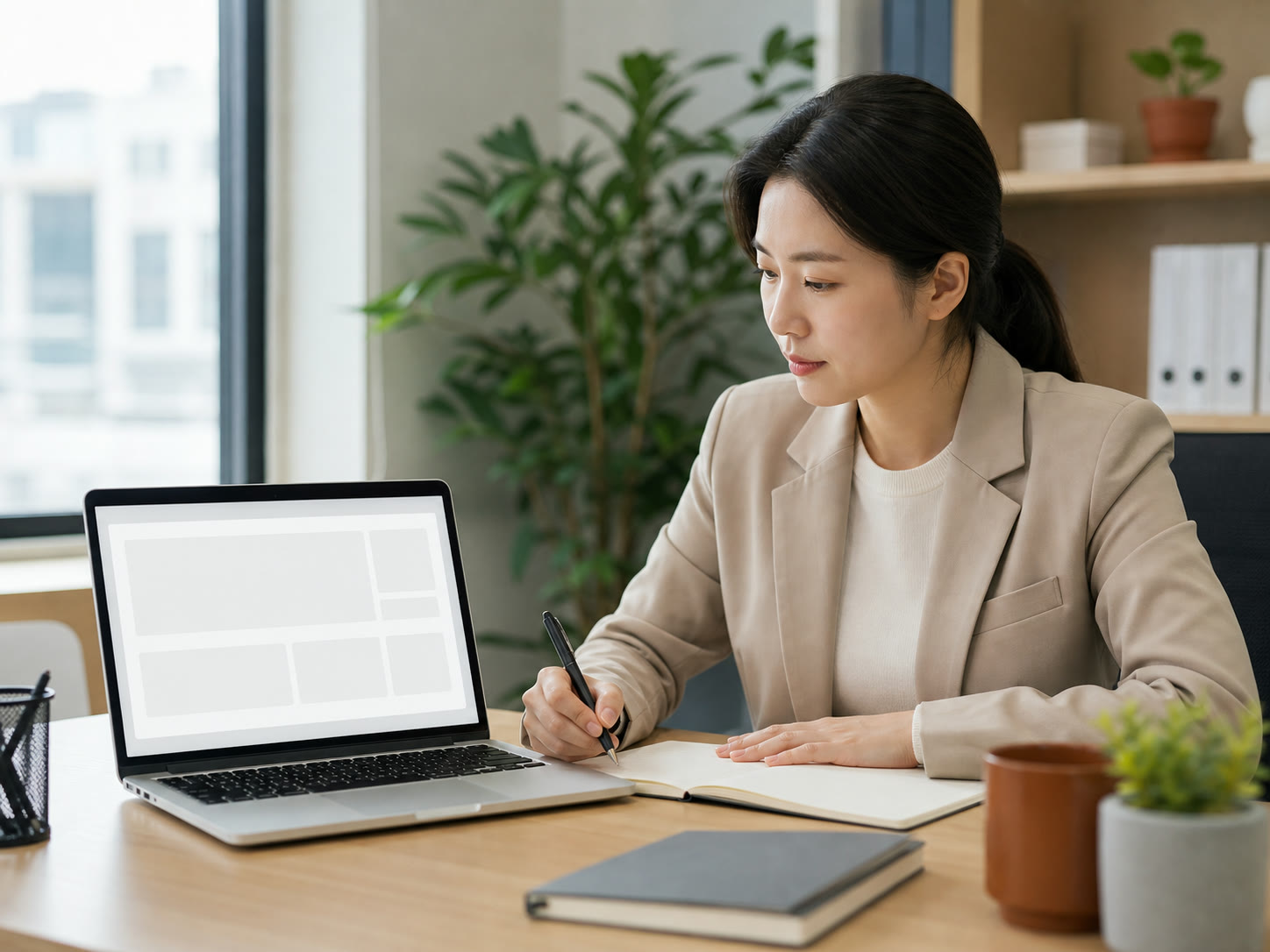 실제 관리자 대시보드 구조를 재현한 예시 화면을 함께 보는 장면