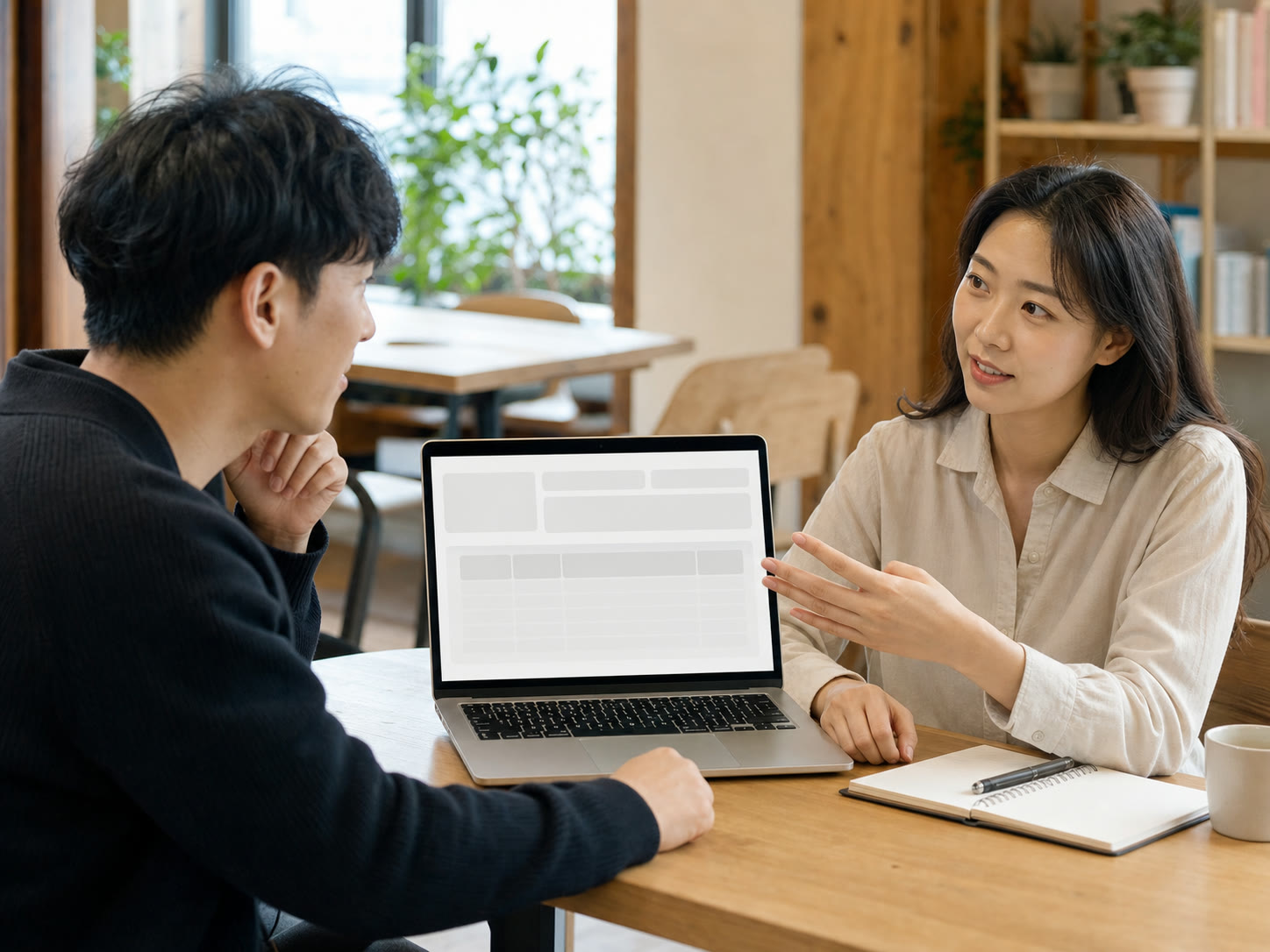 검색 키워드 분석을 배우며 화면을 살피는 수강 장면 예시 이미지